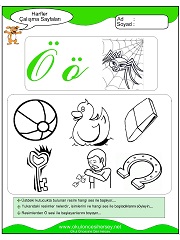 Ö Sesi Çalışma Sayfaları